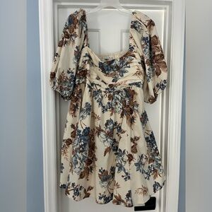 Emerson A&F Poplin Puff Sleeve Mini